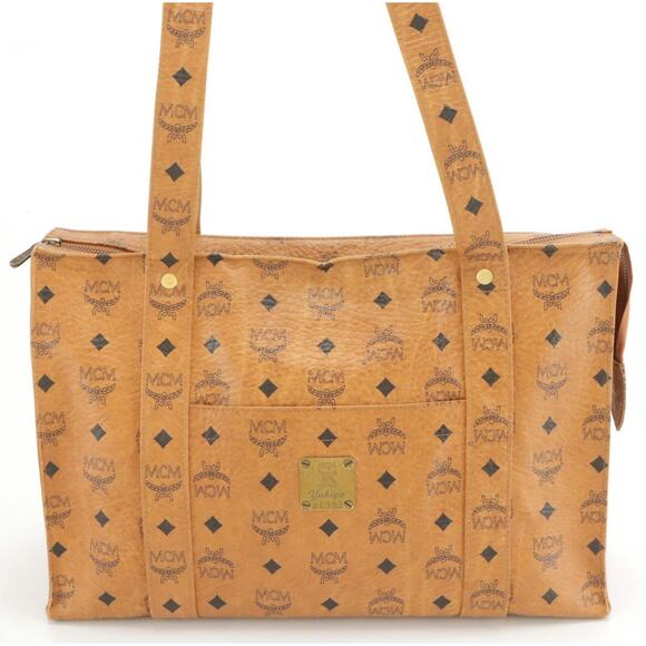 MCM Shoulder Bag in Cognac Visetos Coated Canvas – Vintage Germany Serial V4393 - Picture 1 of 8